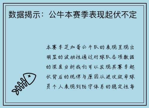 数据揭示：公牛本赛季表现起伏不定